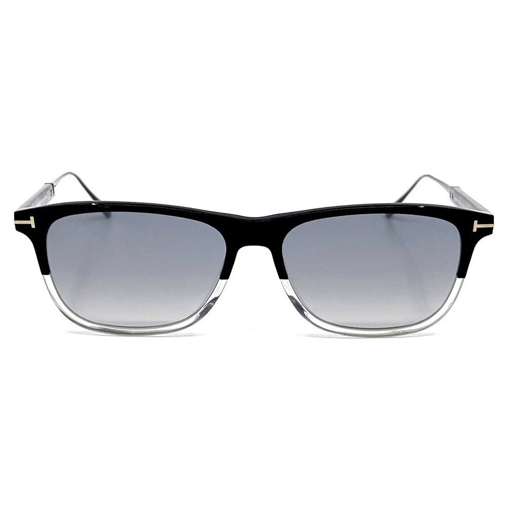New! Tom Ford Caleb Sunglasses TF813 03C Unisex Rectangle Titanium Authentic